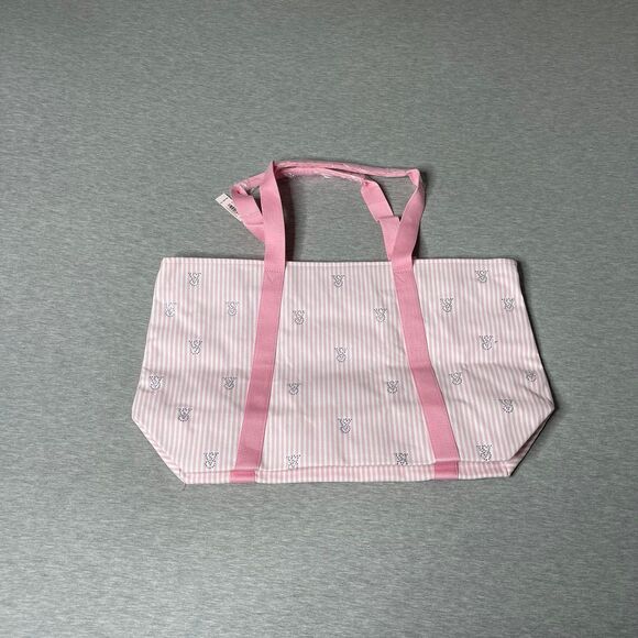 Victoria’s Secret Heritage Stripe Rhinestone Embellished Canvas Tote Bag - Picture 10 of 10